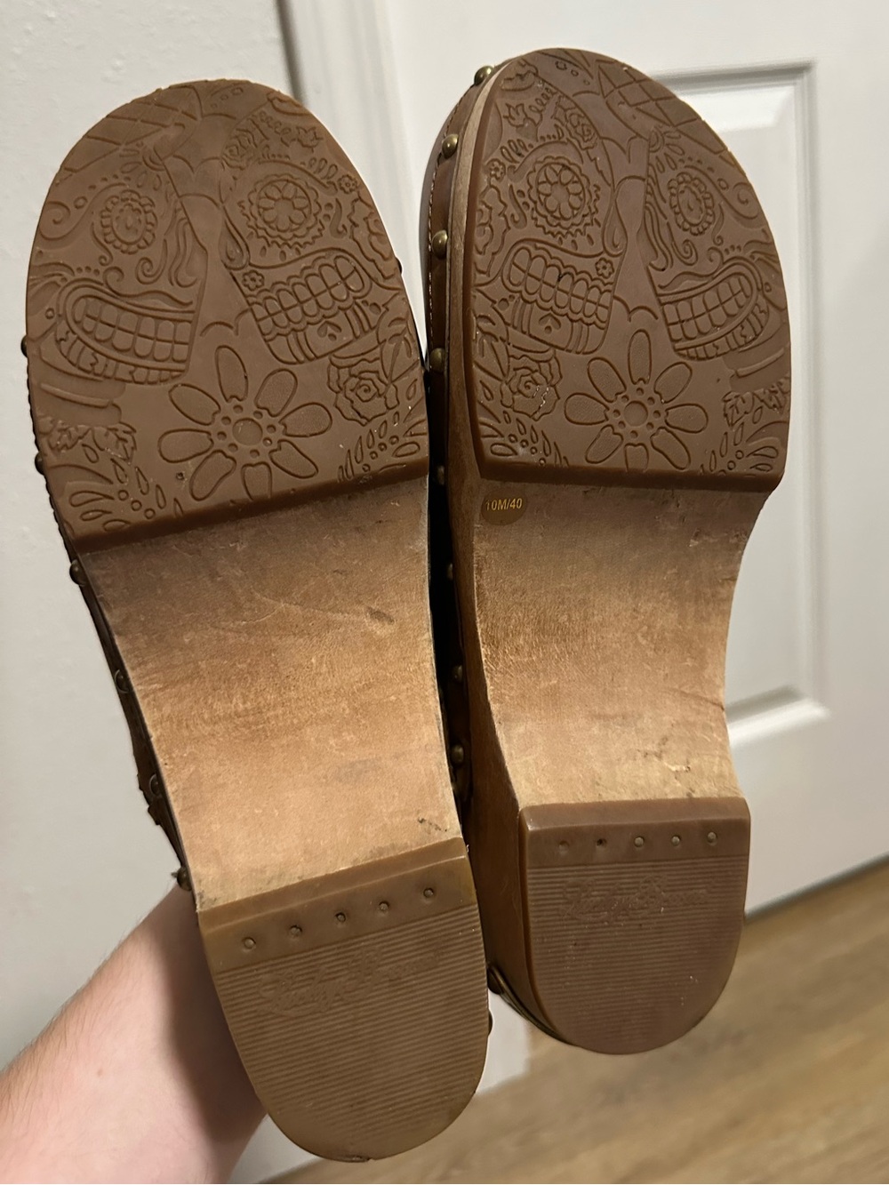 Lucky Brand Brown Leather Perforated Mule Clogs Women’s 10 - Picture 7 of 8
